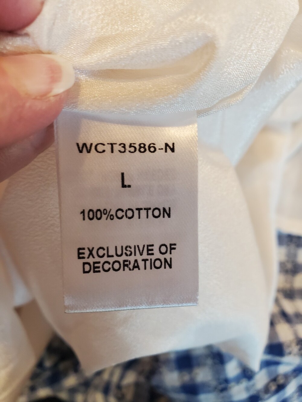 THML Smocked Navy And White Gingham Dress-size Large-100% Cotton